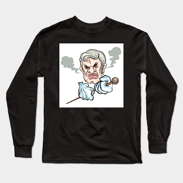 Angry man Long Sleeve T-Shirt by devaleta